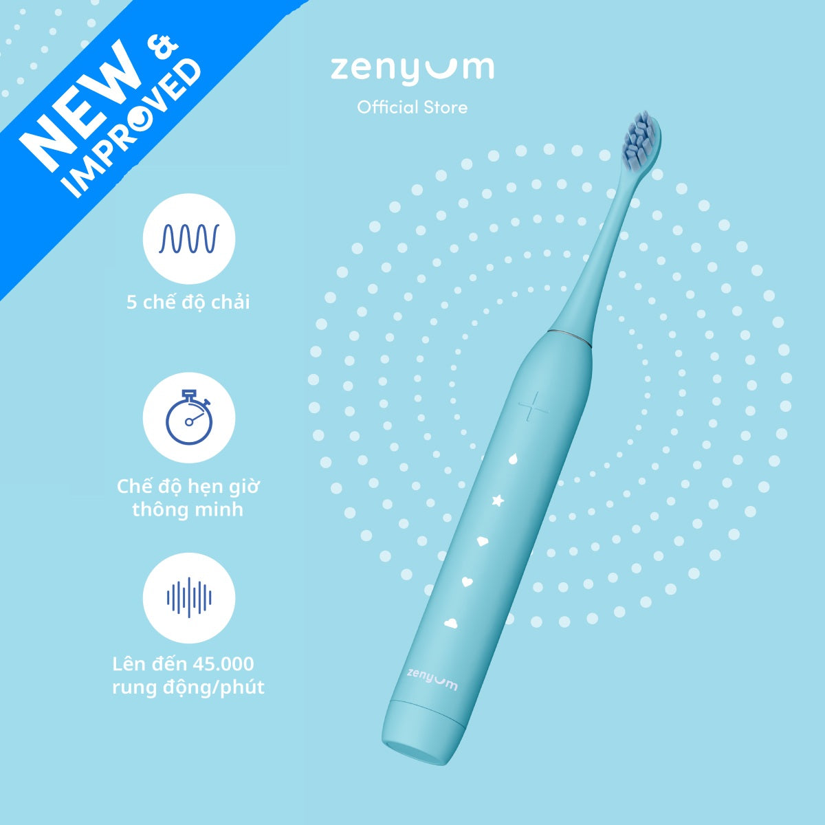 Bàn Chải Điện ZenyumSonic™ MỚI 2.0