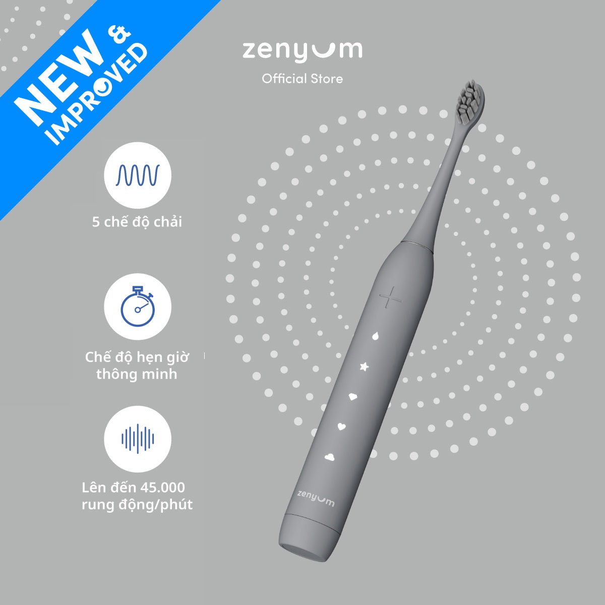 Bàn Chải Điện ZenyumSonic™ MỚI 2.0