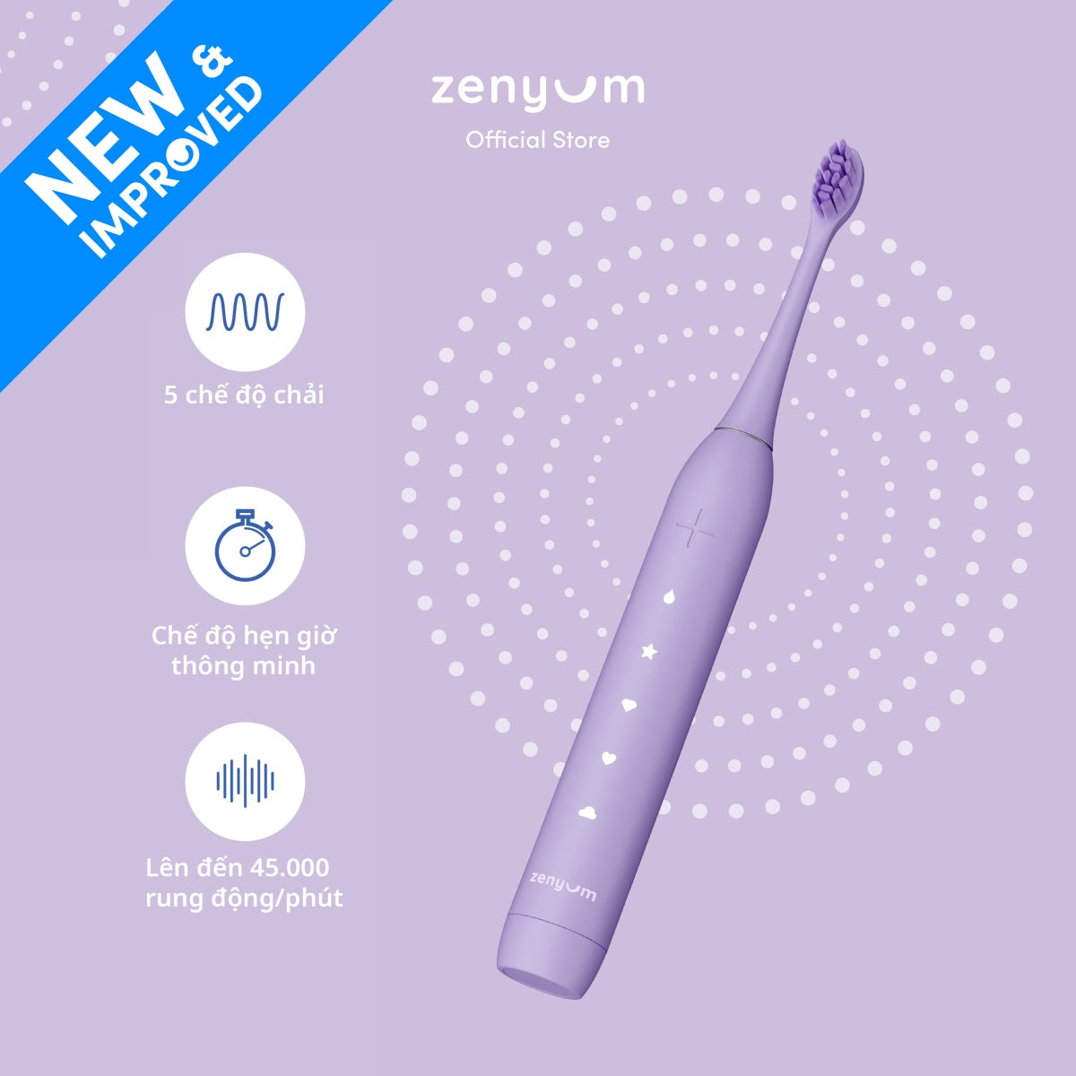 Bàn Chải Điện ZenyumSonic™ MỚI 2.0