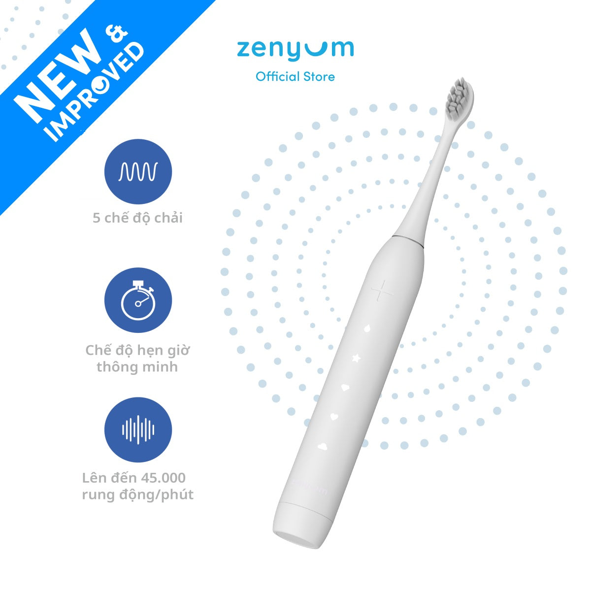 Bàn Chải Điện ZenyumSonic™ MỚI 2.0