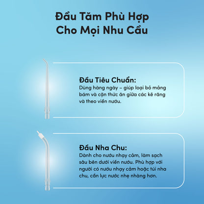 [MỚI] Bộ 2 Đầu Thay Máy Tăm Nước Zenyum GO