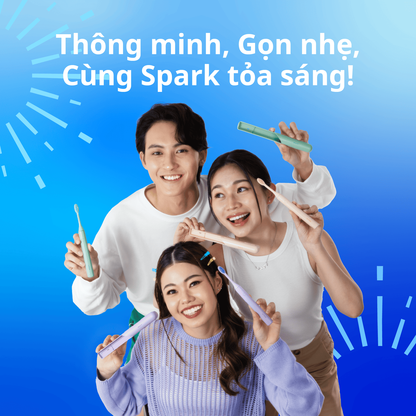 [MỚI] Bàn chải điện ZenyumSonic™ Spark + 2 Đầu Thay Thế