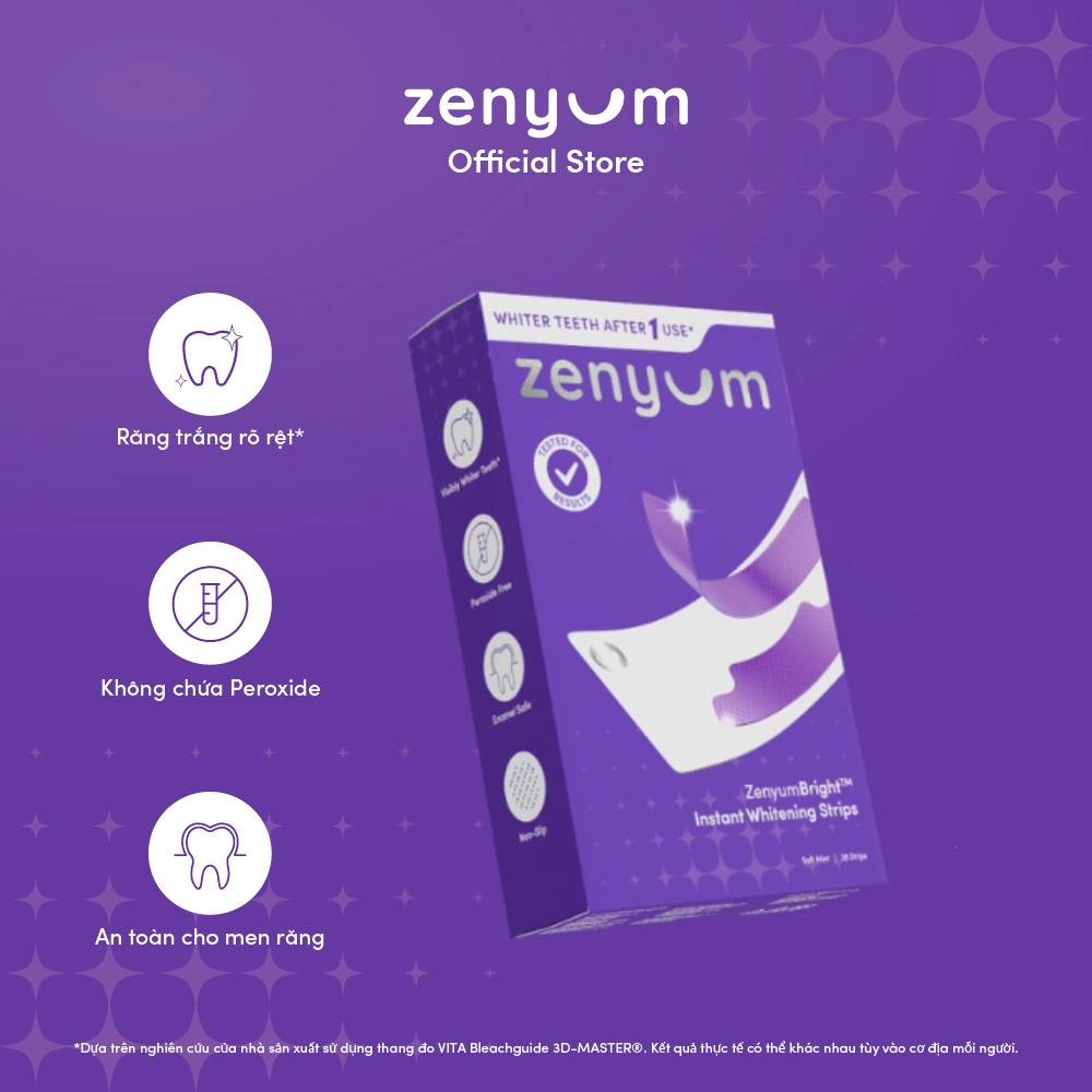 Miếng Dán Trắng Răng ZenyumBright™ Hỗ Trợ Làm Trắng Nhanh