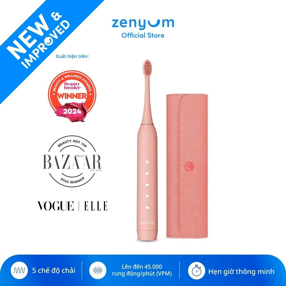 Bộ Bàn Chải Điện ZenyumSonic™ MỚI 2.0 Phiên Bản Du Lịch