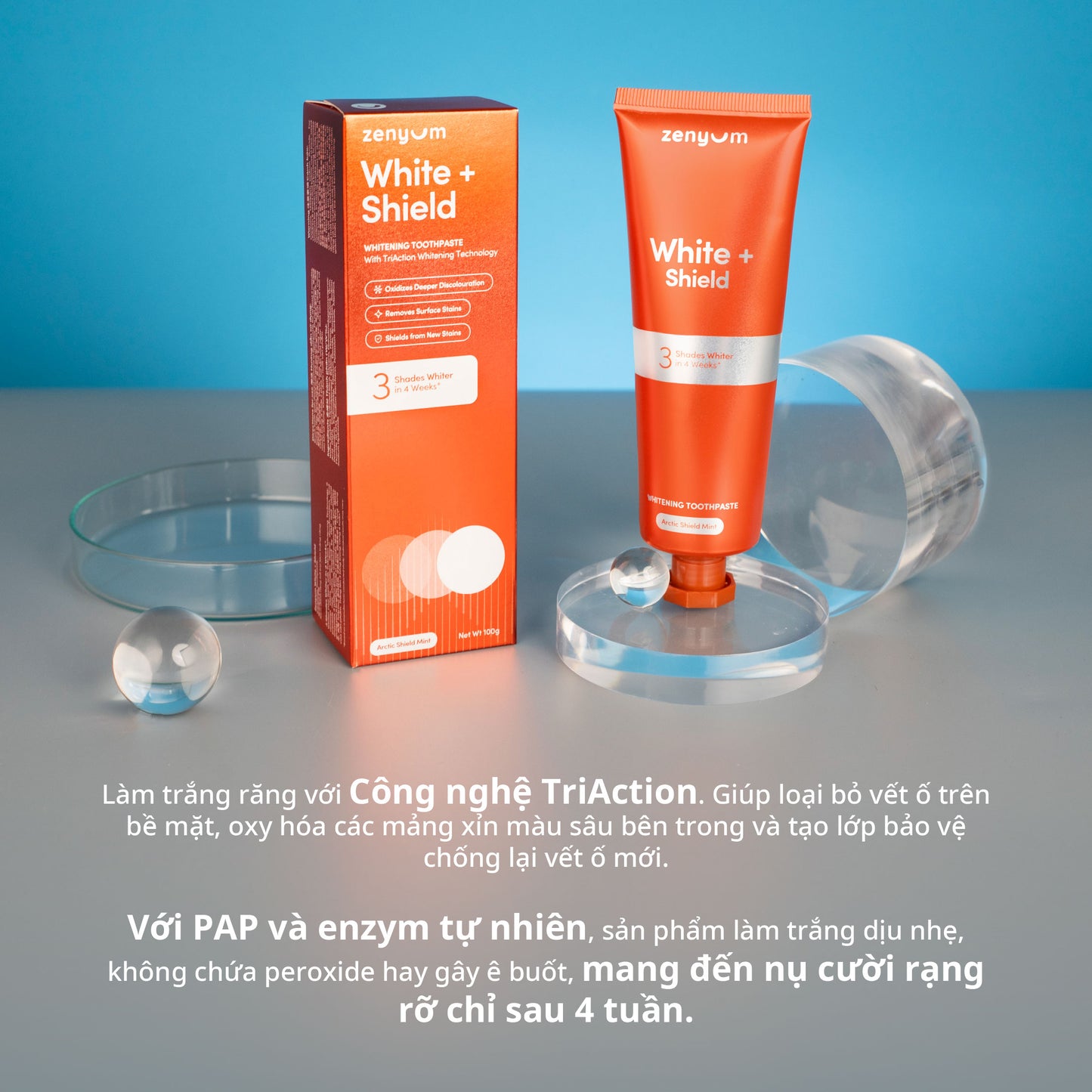 [MỚI] Kem Đánh Răng Hỗ Trợ Làm Trắng Răng Zenyum White + Shield Whitening 100g