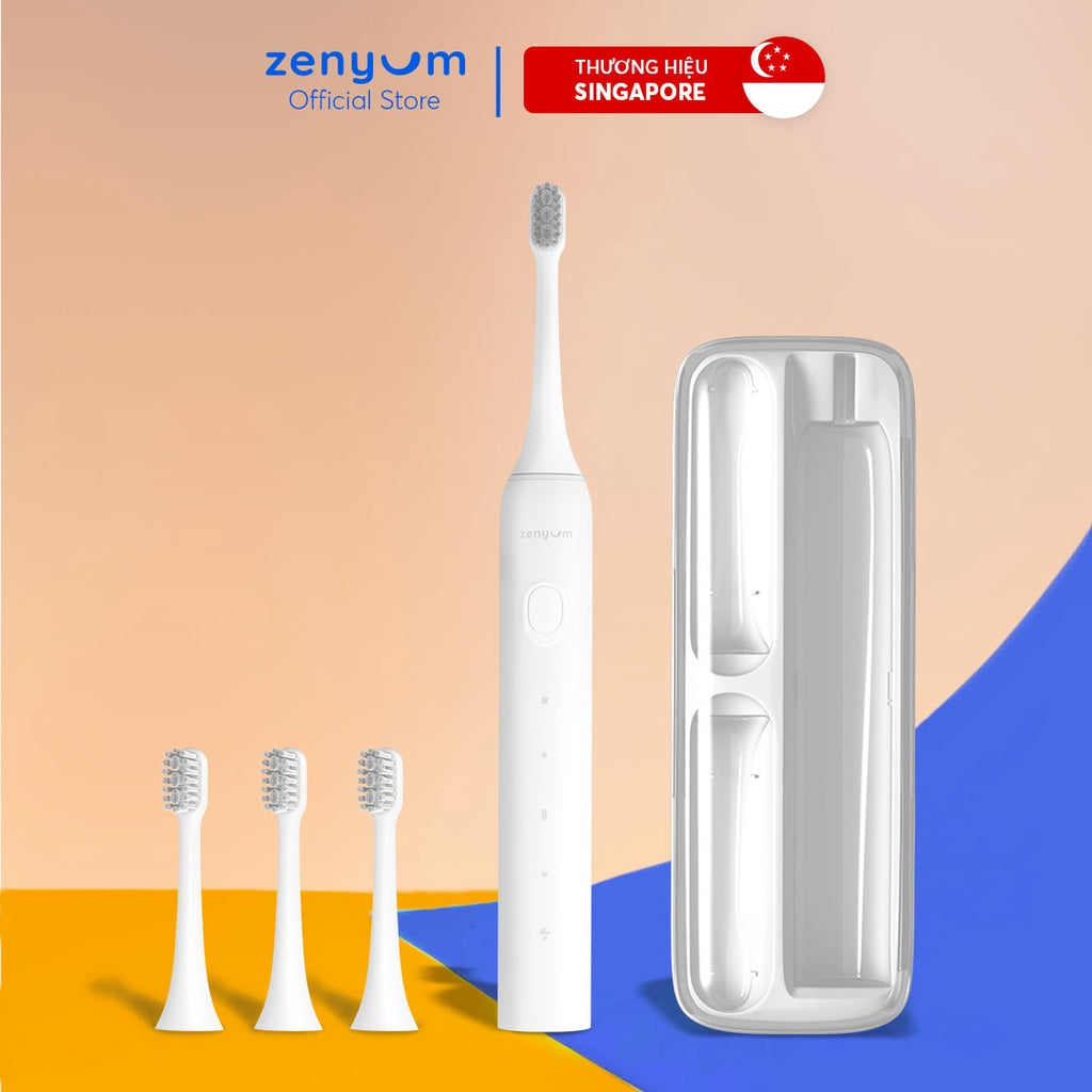 ZenyumSonic™ Go phiên bản Du Lịch -  1 Bàn Chải Điện + 1 Hộp Đựng + 3 Đầu Thay