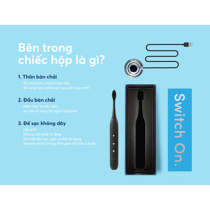 Bàn Chải Điện ZenyumSonic™ + 2 Đầu Thay Thế Phiên Bản Êm Dịu