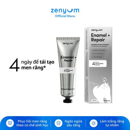 [MỚI] Kem Đánh Răng Phục Hồi Men Răng Zenyum Enamel + Repair 100g
